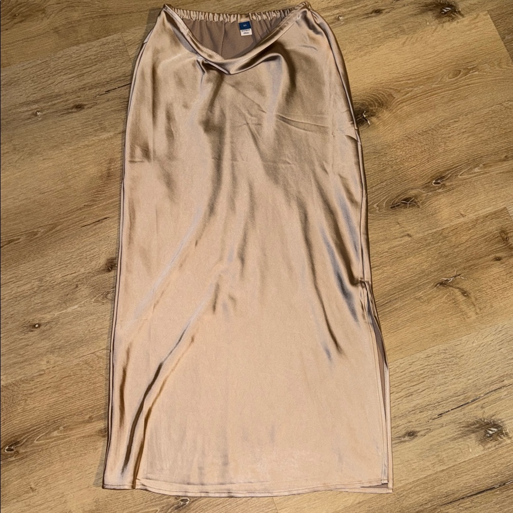Old Navy Beige Maxi Slip Skirt XS